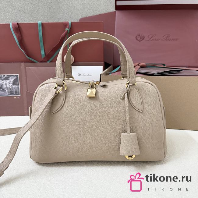 Loro Piana Small Needle Bag Calfskin Beige - 31x15x16cm - 1