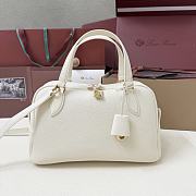Loro Piana Small Needle Bag Calfskin White - 31x15x16cm - 1