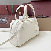 Loro Piana Small Needle Bag Calfskin White - 31x15x16cm - 6
