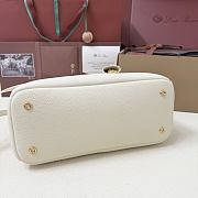Loro Piana Small Needle Bag Calfskin White - 31x15x16cm - 2