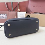 Loro Piana Small Needle Bag Calfskin Navy - 31x15x16cm - 2