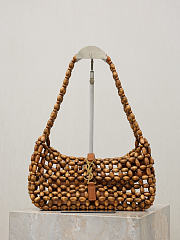 YSL Le 5 A 7 In Wood Beads Light Wood And Brick - 21-28x15x6cm - 1