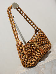 YSL Le 5 A 7 In Wood Beads Light Wood And Brick - 21-28x15x6cm - 6