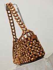 YSL Le 5 A 7 In Wood Beads Light Wood And Brick - 21-28x15x6cm - 5