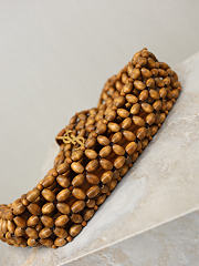 YSL Le 5 A 7 In Wood Beads Light Wood And Brick - 21-28x15x6cm - 3