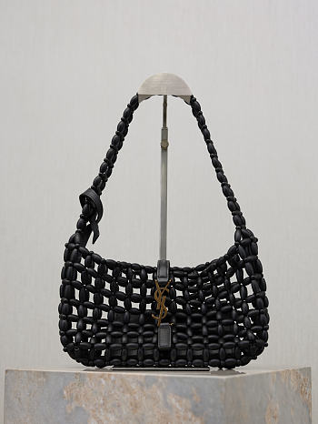 YSL Le 5 A 7 In Wood Beads Black And Brick - 21-28x15x6cm