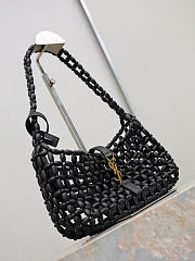 YSL Le 5 A 7 In Wood Beads Black And Brick - 21-28x15x6cm - 6