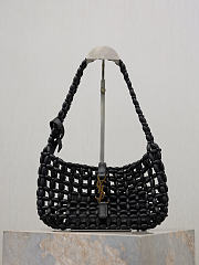YSL Le 5 A 7 In Wood Beads Black And Brick - 21-28x15x6cm - 2