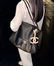 Chanel Mini Bag Charm Lambskin Dark Burgundy/Beige  - 3