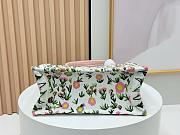 Small Dior Book Tote with Strap White Multicolor Daisy Garden Embroidery with Dior Medaillon - 26.5x22x14cm - 5