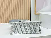 Medium Dior Book Tote with Strap Latte and Gray Dior Oblique Embroidery and White Lace - 36x27.5x16.5cm - 6