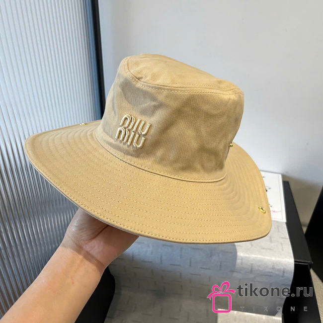 Miumiu Beige Gabardine Cowboy Hat  - 1