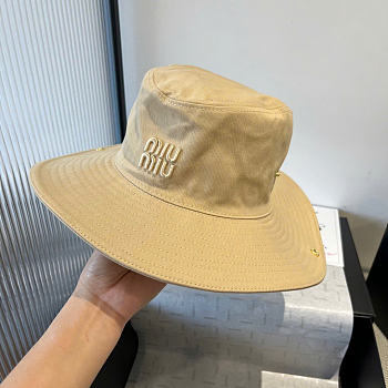 Miumiu Beige Gabardine Cowboy Hat 