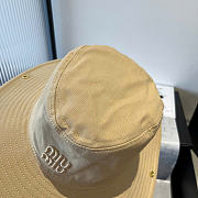 Miumiu Beige Gabardine Cowboy Hat  - 6