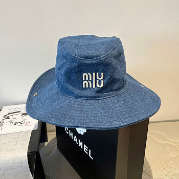 Miumiu Blue Denim Cowboy Hat