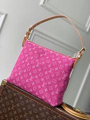 LV Baggy Monogram Denim Fuchsia M28266 - 30x22x13cm - 5