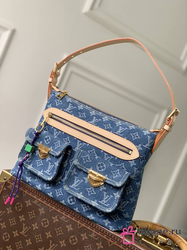 LV Baggy Monogram Denim Blue M27329 - 30x22x13cm - 1