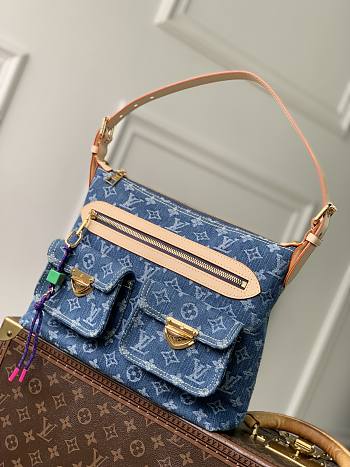 LV Baggy Monogram Denim Blue M27329 - 30x22x13cm