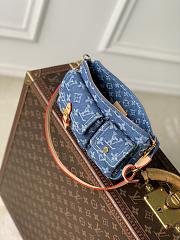 LV Pochette Accessoire Cargo Monogram Denim Blue M27602 - 23.5x14x3cm - 4