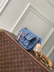 LV Pochette Accessoire Cargo Monogram Denim Blue M27602 - 23.5x14x3cm - 5