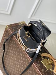 LV Capucines Mini Taurillon Leather Black M27308 - 21x13.6x8cm - 5
