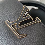 LV Capucines Mini Taurillon Leather Black M27308 - 21x13.6x8cm - 4