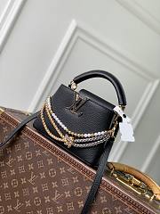 LV Capucines Mini Taurillon Leather Black M27308 - 21x13.6x8cm - 3