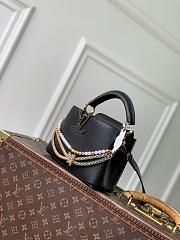 LV Capucines Mini Taurillon Leather Black M27308 - 21x13.6x8cm - 2