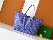 Goyardine Canvas Saint Louis GM Bag Blueberry Violet - 40x20x32cm - 2