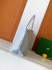 Goyardine Canvas Anjou PM Bag Polar Blue - 33x14.5x28cm - 6