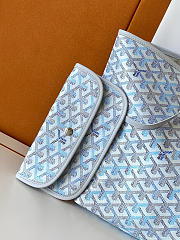 Goyardine Canvas Anjou PM Bag Polar Blue - 33x14.5x28cm - 3