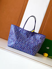 Goyardine Canvas Anjou PM Bag Blueberry Violet - 33x14.5x28cm - 5