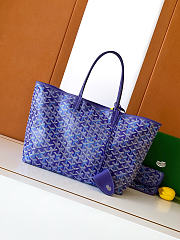 Goyardine Canvas Anjou PM Bag Blueberry Violet - 33x14.5x28cm - 4