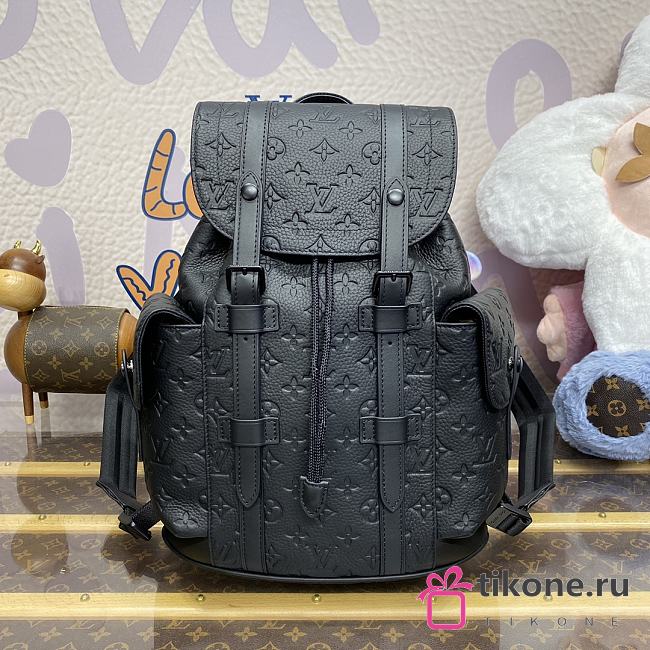 LV Christopher PM Monogram Taurillon Leather LG G90 Black M20899 - 39x32x12cm - 1