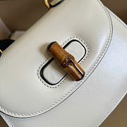 Gucci Bamboo 1947 Mini Bag White Leather - 17x12x7.5cm - 6