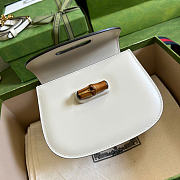 Gucci Bamboo 1947 Mini Bag White Leather - 17x12x7.5cm - 3