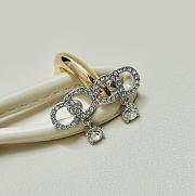 Dior Petit CD Earrings Silver-Finish Metal and Sparkling Crystals - 2
