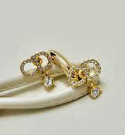 Dior Petit CD Earrings Gold-Finish Metal and Sparkling Crystals - 3