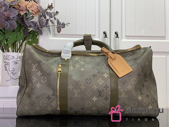 LV Keepall 50 Backpack Monogram Surplus Canvas Khaki Green M26964 - 50x29x34cm - 1
