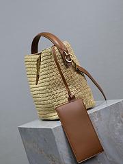 YSL Le 37 In Raffia In Natural - 25x20x16cm - 4