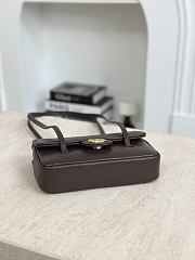 Chanel Clutch with Leather Strap Grained Shiny Calfskin & Gold-Tone Metal Brown - 17x11.5x5cm - 6