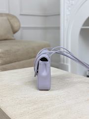 Chanel Clutch with Leather Strap Grained Shiny Calfskin & Gold-Tone Metal Purple - 17x11.5x5cm - 6