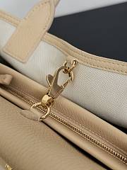 Chanel Small Tote Grained Calfskin & Gold-Tone Metal Beige - 30.5x15x11.5cm - 3