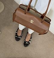 Chanel Small Tote Grained Calfskin & Gold-Tone Metal Brown - 30.5x15x11.5cm - 6