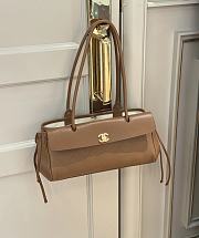 Chanel Small Tote Grained Calfskin & Gold-Tone Metal Brown - 30.5x15x11.5cm - 5