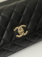 Chanel Maxi Flap Bag With Top Handle Grained Calfskin & Gold-Tone Metal Black - 31x12.5x7cm - 6