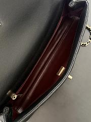 Chanel Maxi Flap Bag With Top Handle Grained Calfskin & Gold-Tone Metal Black - 31x12.5x7cm - 5