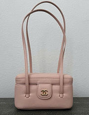 Chanel Long Vanity With Leather Strap Grained Shiny Calfskin & Gold-Tone Metal Light Pink - 17x9.5x8cm - 6