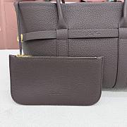 Loro Piana Ghiera Shopper Small Calfskin Dark Chocolate (H0TO) - 28x19x12cm - 3