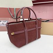 Loro Piana Ghiera Shopper Small Calfskin Glazed Moka (H1DY) - 28x19x12cm - 4